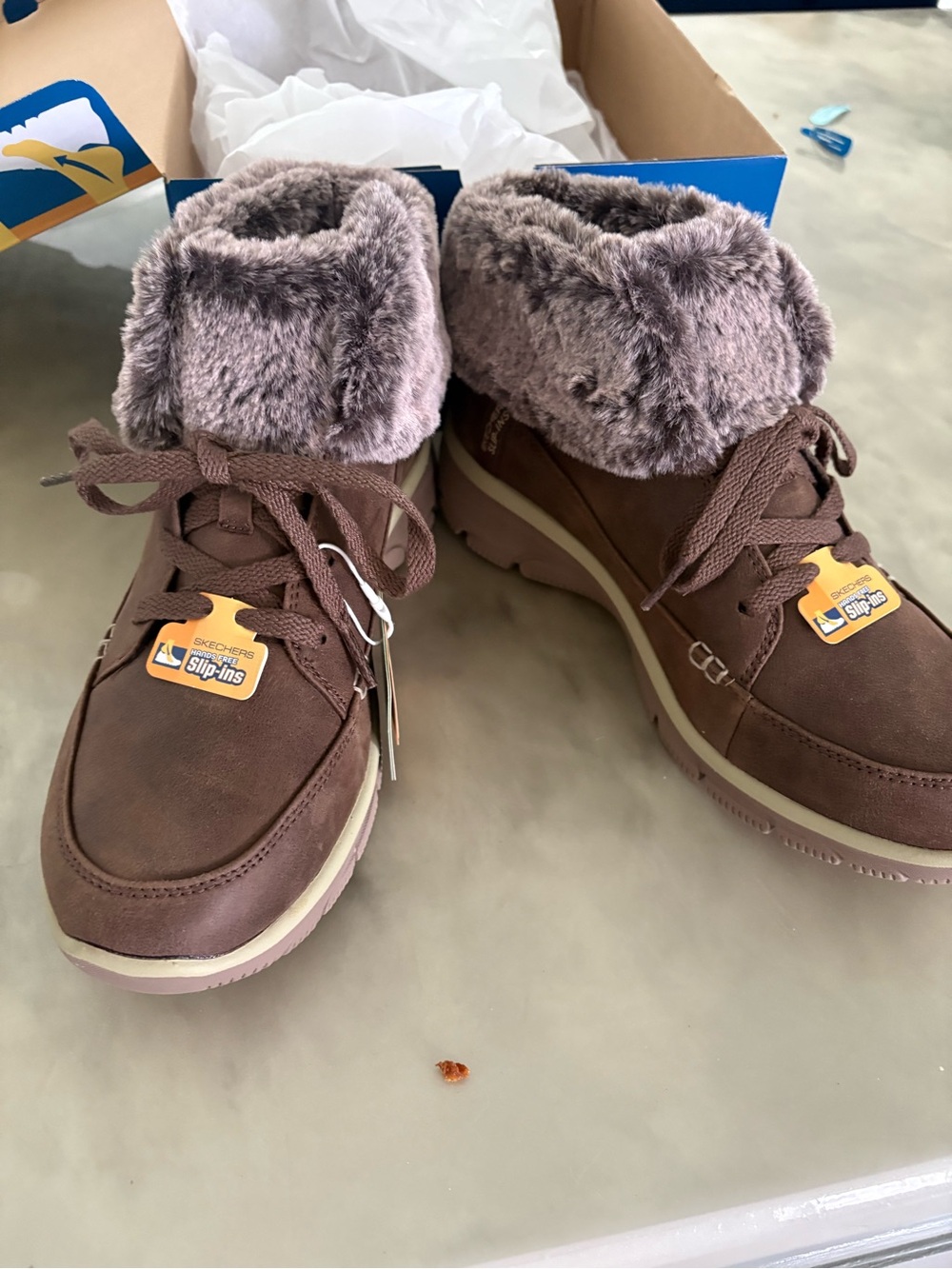 Skechers Women's Brown Faux Fur Lined Winter Boots - Picture 2 of 5